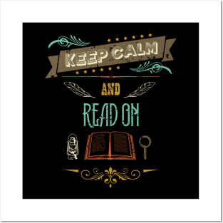 Keep Calm and Read On Retro Vintage Posters and Art